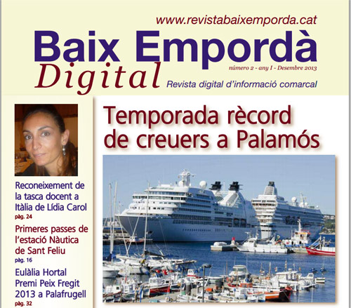 Portada del segon número de Baix Empordà Digital.