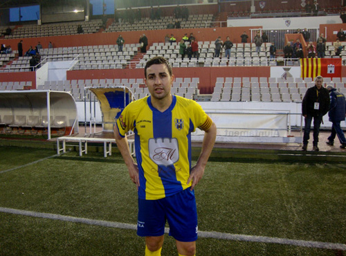 El defensa del Palamós CF, Chicho, protagonista novament com a golejador.
