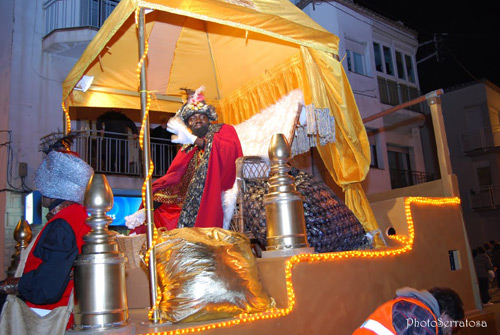 Una de les carrosses participants a la cavalcada de Palamós.