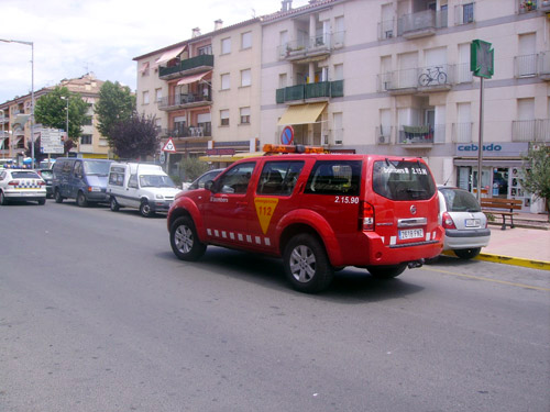 Un cotxe de bombers a Palamós.