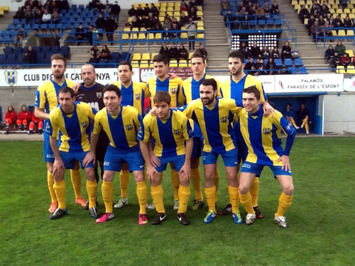 Alineació del Palamós davant davant el Rubí