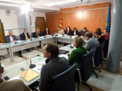 El Ple de l'Ajuntament de Palamós, reunit ahir al vespre.