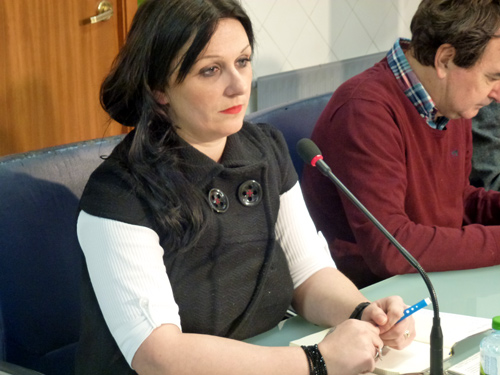 La regidora Vanessa Mànyik, ahir en el Ple.