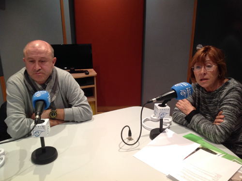 Rafael Castro i Elena Ordoyo, ahir als estudis de Ràdio Palamós.