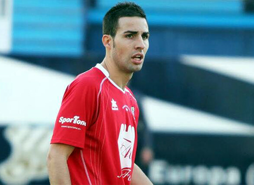 El jugador del Palamós CF, 'Chicho'.