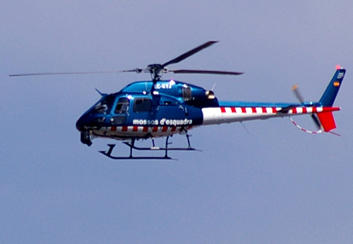 Un helicòpter dels Mossos d'Esquadra.