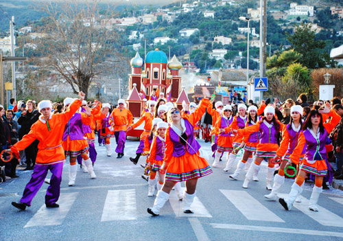 La rua del Carnaval de Calonge, en una imatge d'arxiu.
