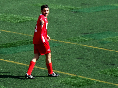 Javi Revert ha tornat a marcar, avui al camp de la Rapitenca.