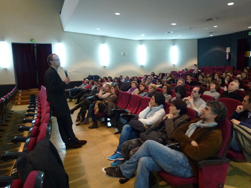 Francesc Torralba, durant la seva intervenció a les Jornades d'Educació i Família, ahir al vespre.