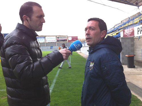 Alfons Garcia, a la dreta, entrenador del Palamós CF.