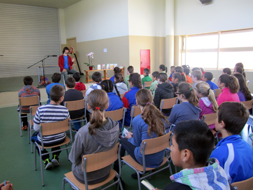 L'escriptor Carles Sala, avui a l'escola Vila-romà