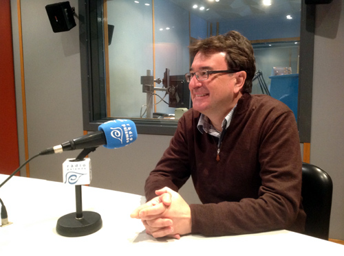 Josep Radresa, ahir als estudis de Ràdio Palamós.