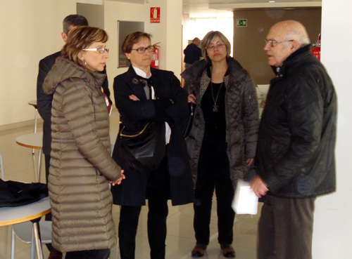 Visita al futur local de la llar de la gent gran, avui.