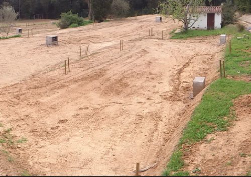 Els horts de Can Pere Tià s'han acabat de condicionar aquests darrers dies.
