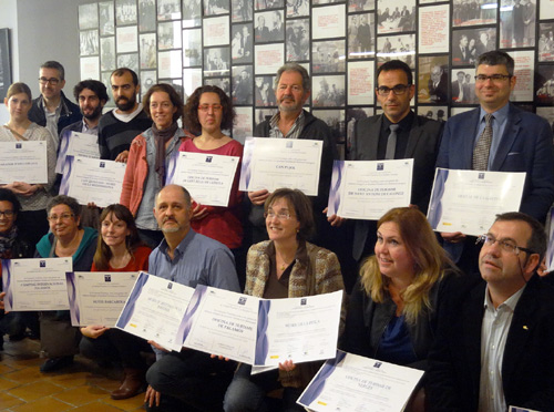 Els representants dels diferents organismes i empreses distingits.