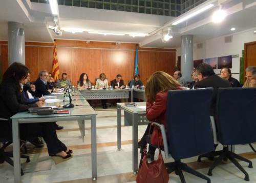 El Ple de l'Ajuntament de Palamós, ahir al vespre.