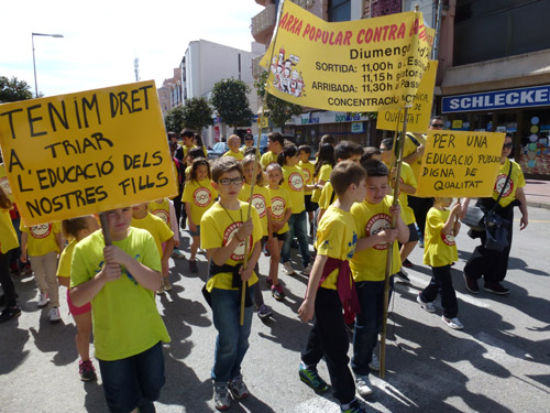 Una imatge de la manifestació de Palamós.