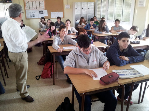 Aula de batxillerat de l'escola Vedruna.
