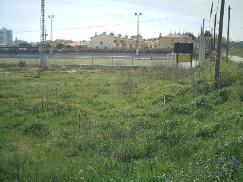 Zona on es construirà el nou skate park