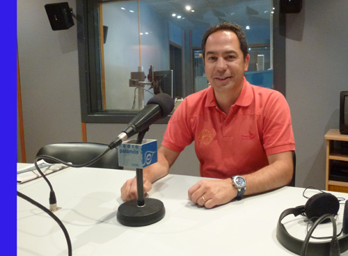 Jaume Soler als estudis de Ràdio Palamós.
