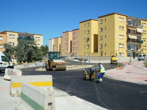 Imatge d'arxiu de les obres del Pla de Barris a Palamós.