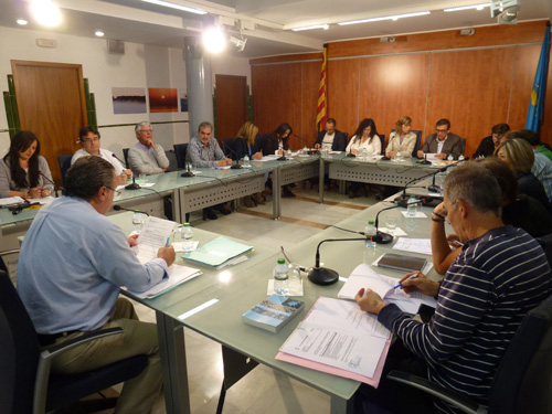 El Ple de l'Ajuntament de Palamós, en una imatge de la sessió del mes de maig.