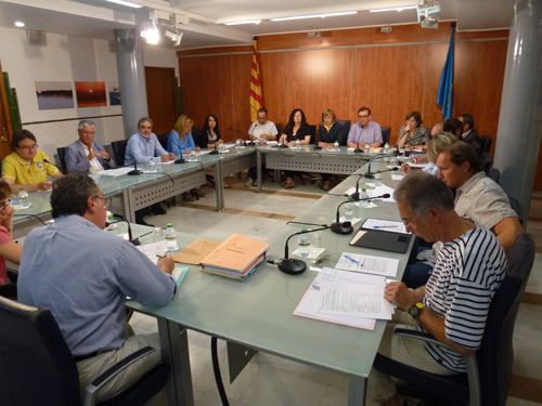 El Ple de l'Ajuntament de Palamós, ahir al vespre.