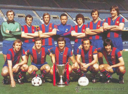 El Barça que va guanyar la final de Basilea. (Foto: www.todocoleccion.net). 
