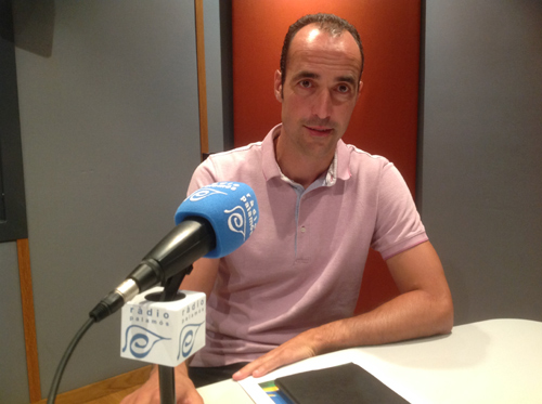 Jordi Martínez, nou entrenador del Palamós CF, als estudis de Ràdio Palamós.