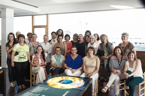 El Grup de Suport a la Dona en el sopar de comiat d'ara fa un any, a l'Espai del Peix.