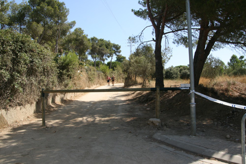 Accés tancat a la pineda d'en Gori, en una imatge d'arxiu.