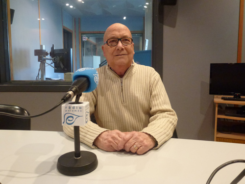 Albert Castejón, el passat mes de gener als estudis de Ràdio Palamós.