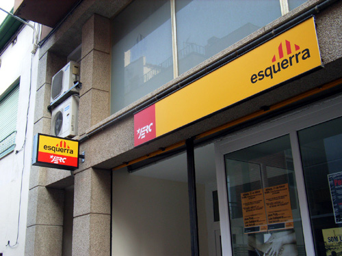 El local d'ERC a Palamós, al carrer de Josep Joan.