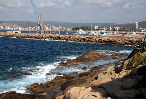 Garbinada a Palamós, divendres passat. 