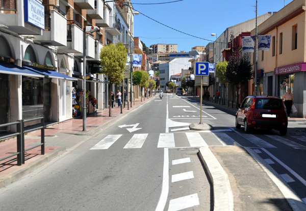 Un tram de l'avinguda de Lluís Companys de Palamós.