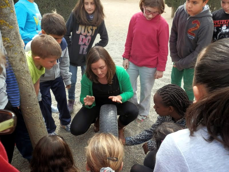 Taller escolar sobre el mosquit tigre. (Foto: escola Mas Clarà).