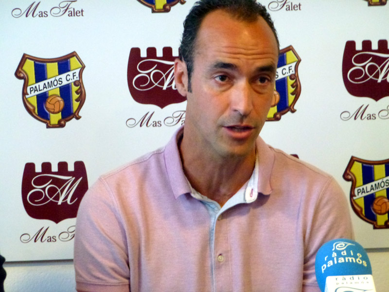 Jordi Martínez, entrenador del Palamós CF, el dia de la seva presentació.