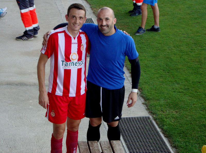 Jordi Matamala en el trofeu Vila de Palamós 2013, amb la samarreta del Girona CF.