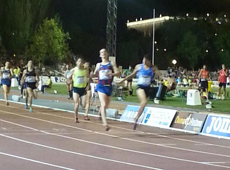 Adel Mechaal, en la cursa d'ahir a Alcobendas. (Foto: AA Palamós).