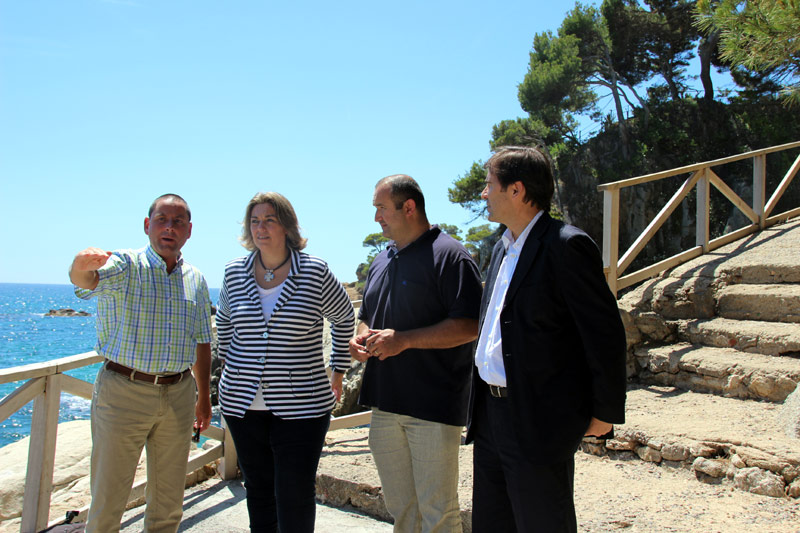 Veray ha comprobat aquest matí l'actuació en el camí de ronda, situat sota l'hotel Cap Roig.
