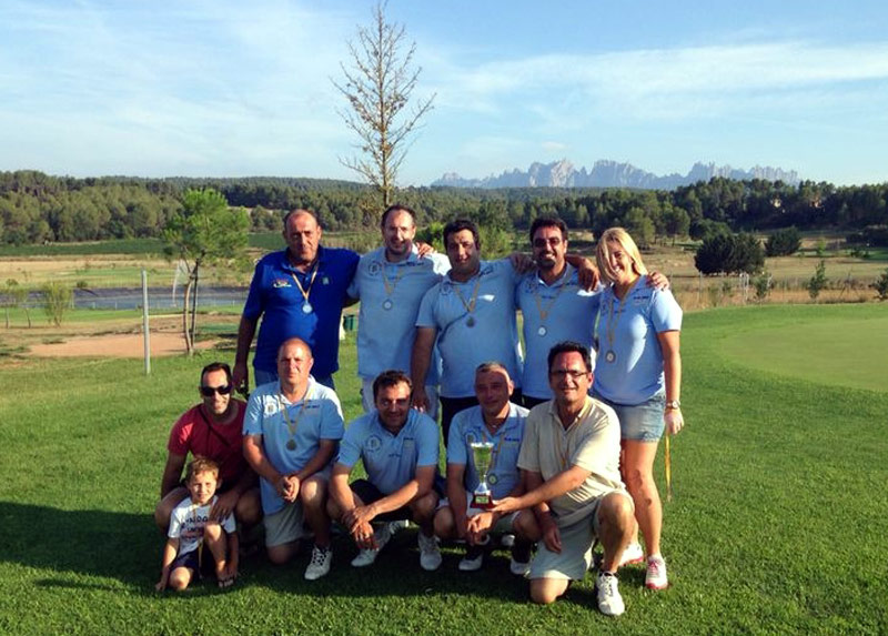 Els membres de l'equip del Pitch & Putt Palamós que han aconseguit l'ascens aquest any.