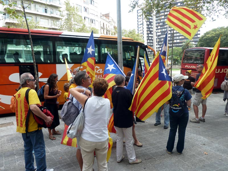 Expedició de palamosins a la Via Catalana, l'any passat. (Foto: Ràdio Palamós).