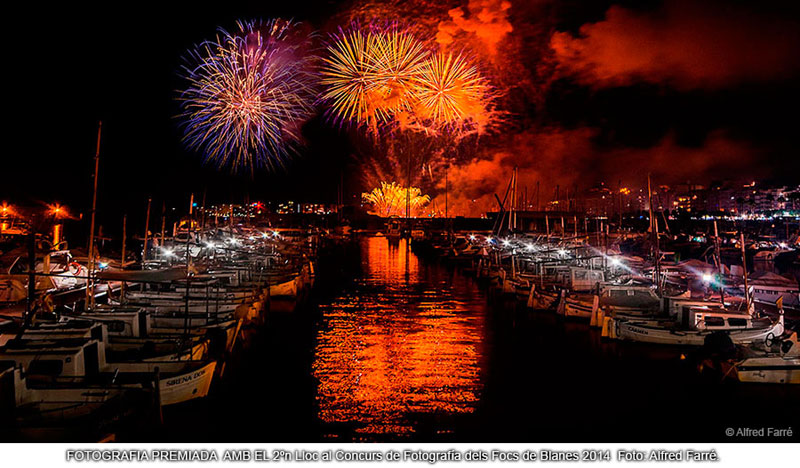 La fotografia d'Alfred Farré que li ha valgut el segon premi als Focs de Blanes.