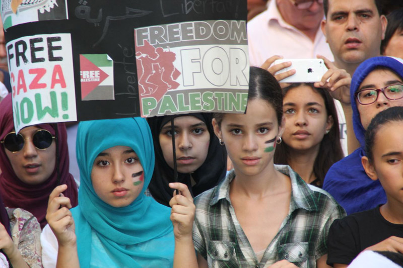 CUP ja ha fet concentracions pels fets de Gaza, arreu de Catalunya. (Foto: mataro.cup.cat).