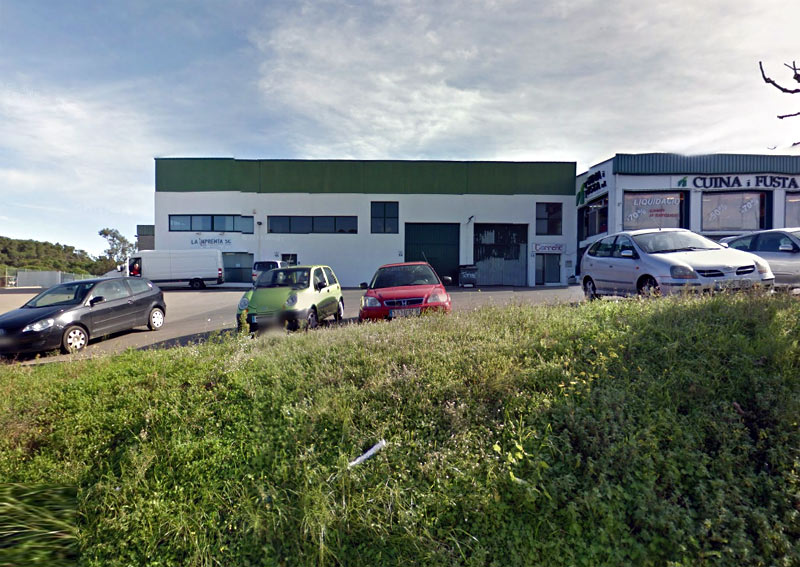 Vista del polígon industrial de la Rutlla, a Sant Joan, on es van produir els robatoris. (Foto: Google Maps).