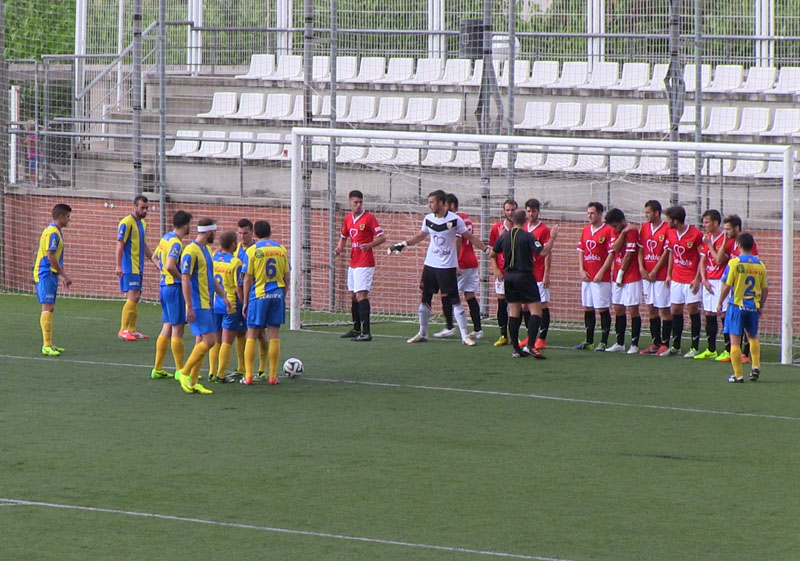 Una acció del partit d'ahir. Foto: Palamós C.F.