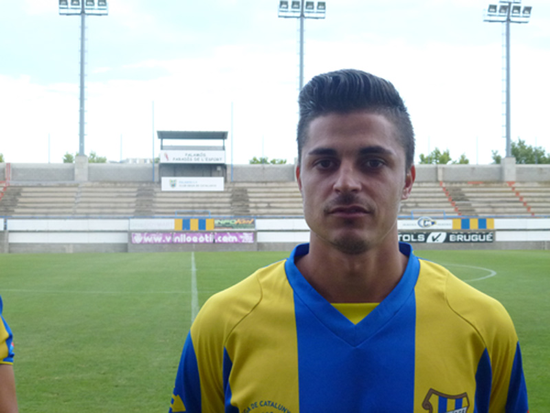 Àxel Vizuete, davanter del Palamós CF.