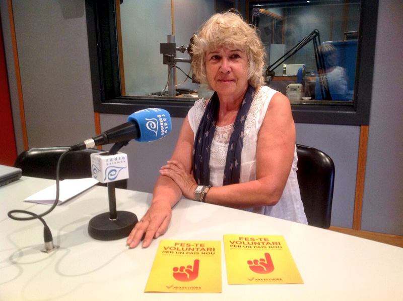 Eulàlia Gili. Coordinadora de l'ANC de Palamós i Sant Joan. (Foto: Ràdio Palamós).
