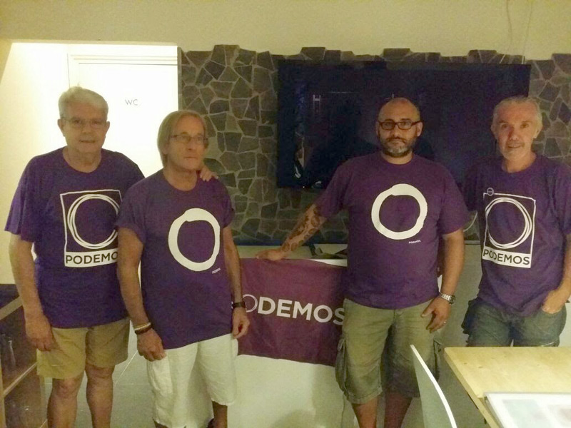 Alguns dels membres del cercle de Podemos a Palamós. (Foto: Podemos).