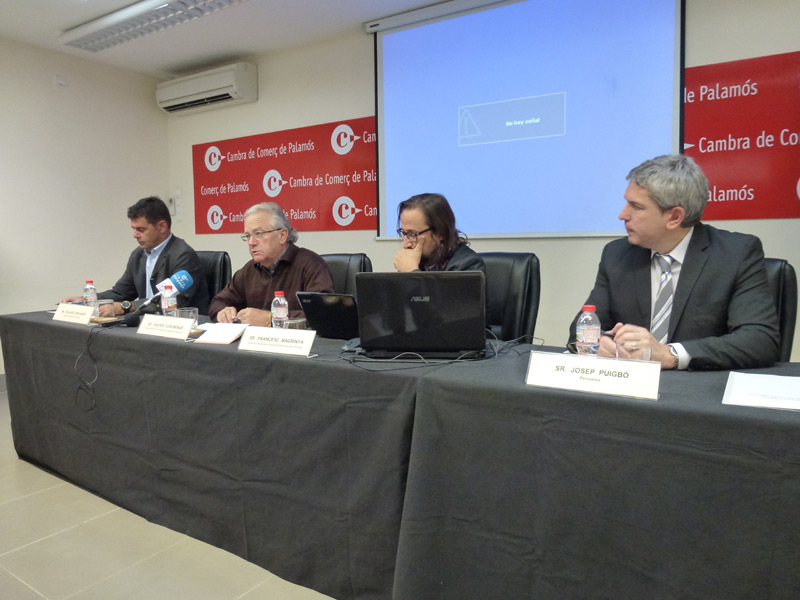 Acte del Cercle d'Infraestructures, aquest matí a la Cambra de Comerç de Palamós. (Foto: Ràdio Palamós).